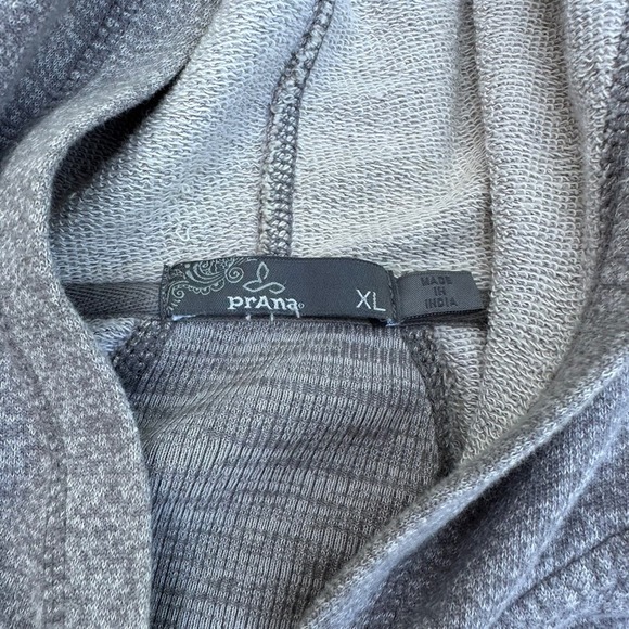 Prana Hoodie Sweatshirt Womens Long Sleeve Stretch Pockets Gray Extra Large - Picture 3 of 15